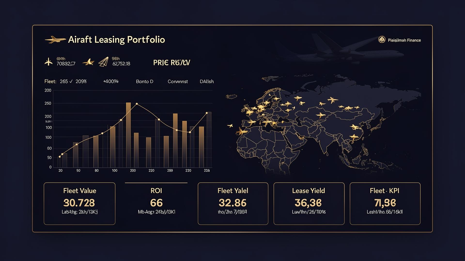 Aircraft leasing portfolio dashboard